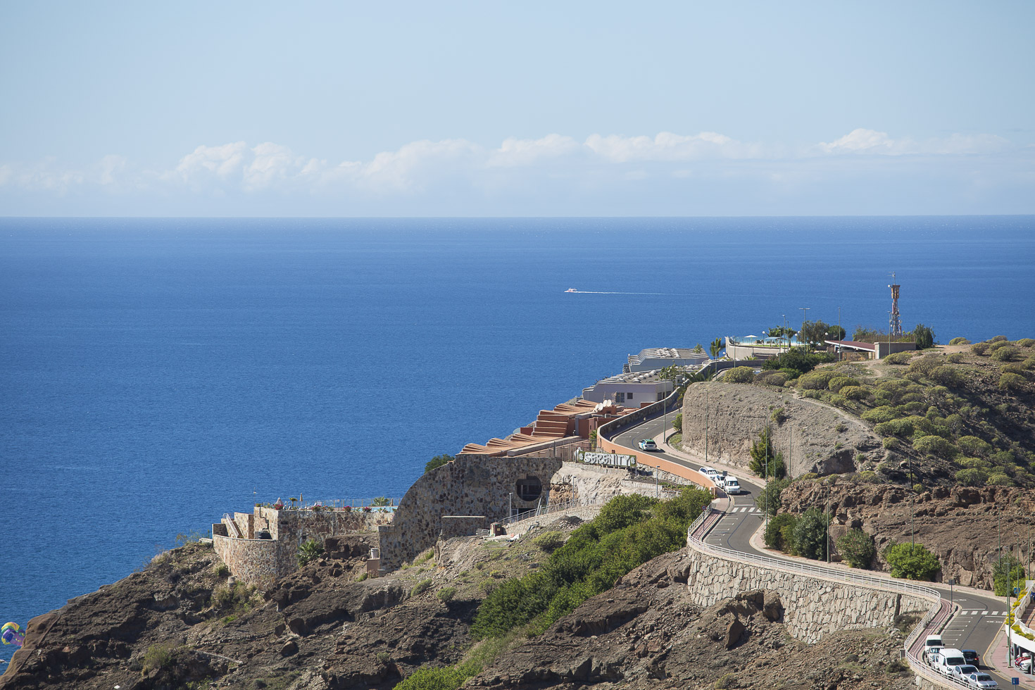 Atlantic Ocean and coastal landscape viewed from Amadores
