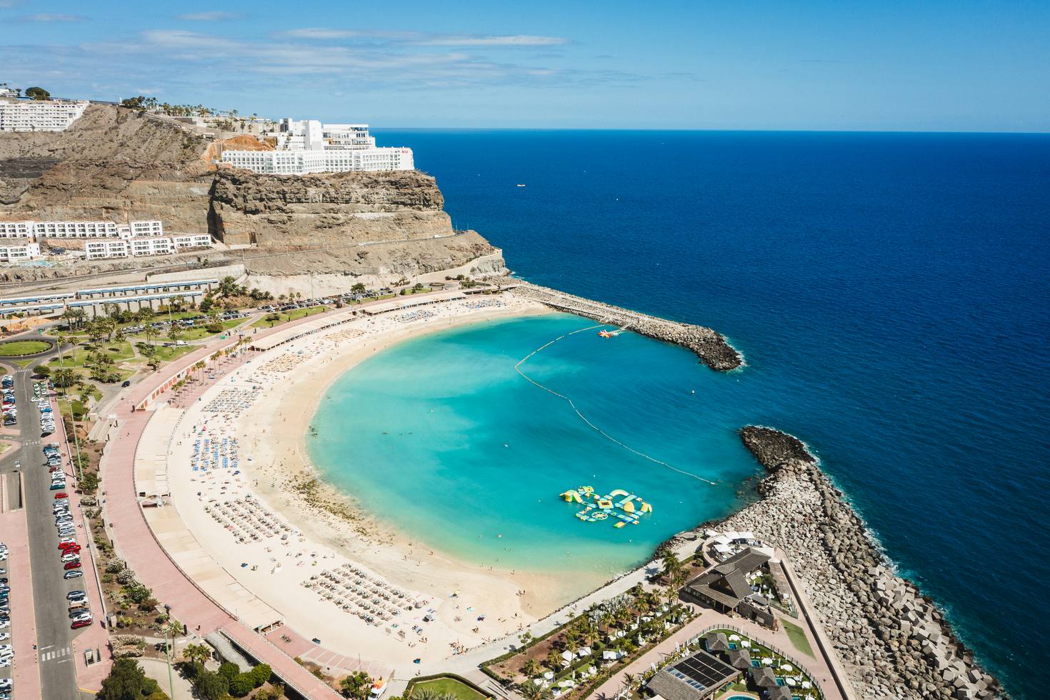 Aerial view of Amadores Beach